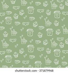Vector print cute cup of coffee. Good morning
