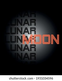 Vector print design on the theme of moon.