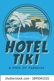 Vektorgrafik-Designs mit hawaii, tropisch, surf, Tipp-Maske-Thema.