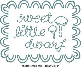 Vector print and embroidery design for babies.