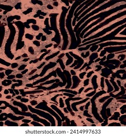 vector print fabric stripes leopard texture for background
