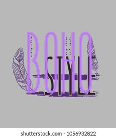 Vector print for female t-shirt. Design for screen-printing press, two colour print. Creative slogan. Can be used for fabric, wallpaper, print for textile clothes in fashion.