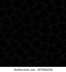 vector print giraffe black seamless background, trendy pattern for textiles.