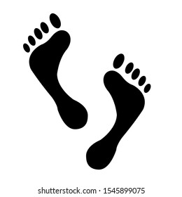 Vector print of human foot isolated