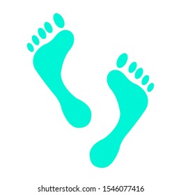 Vector print of human foot isolated