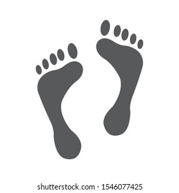 Vector print of human foot isolated