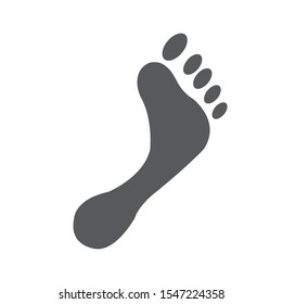 Vector print of human foot isolated