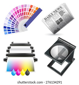 Vector print icon set