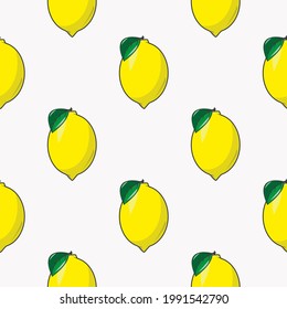 limones de impresión vectorial en fondo blanco, impresión sin fisuras para ropa o impresión