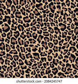 vector print leopard. seamless print of leopard skin. pattern of animal skins for clothing or print. feline family