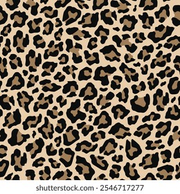 vector print leopard. seamless print of leopard skin. pattern of animal skins for clothing or print. feline family 