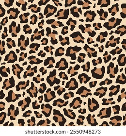 vector print leopard. seamless print of leopard skin. pattern of animal skins for clothing or print. feline family 	