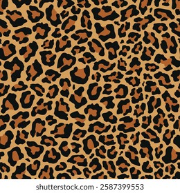 vector print leopard. seamless print of leopard skin. pattern of animal skins for clothing or print. feline family 