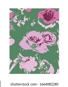 vector print pattern made in the shape of flower for print