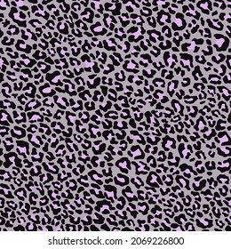 vector print pink leopard. seamless print of leopard skin. pattern of animal skins for clothing or print. feline family 