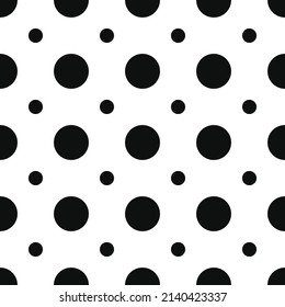 
Vector print polka dot seamless pattern, trendy background for textiles.