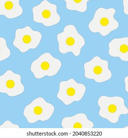 vector print scrambled eggs. seamless print of scrambled eggs for clothing or print