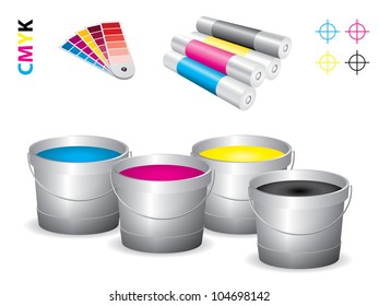 Vector Print Shop Icon Set - Cmyk