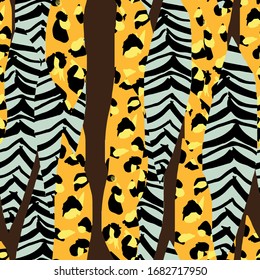 Vector Print Skin Animal. Safari Reflected Folk Design. Vector Leather Imitation. Jungle Background. Circles and Blots. Natural Backdrop. Savannah Vector Stains Pattern.