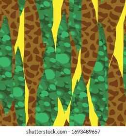 Vector Print Skin Animal. Safari Seamless Illustration. Vector Leather Imitation. Jungle Fur. Circles and Blots. Natural Ornament. Savannah Vector Divorce Pattern.