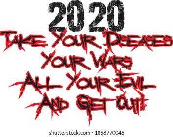 vector print slogan about the new year