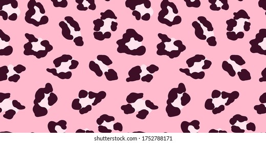 Vector print template with leopard fur texture. Seamless pattern. Leopard fur background 