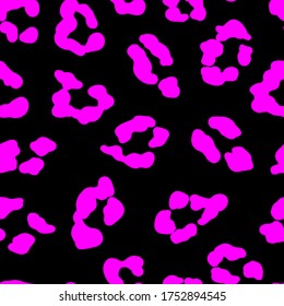 Vector print template with leopard fur texture. Seamless pattern. Leopard fur background 