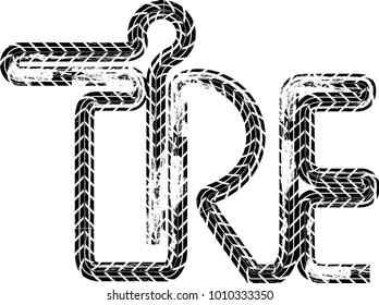 Vector Print Textured Tire Track . Design Element .Bike thread silhouette