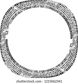 Vector Print Textured Tire Track . Design Element . Car thread silhouette