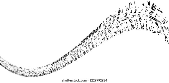 Vector Print Textured Tire Track . Design Element . Car thread silhouette