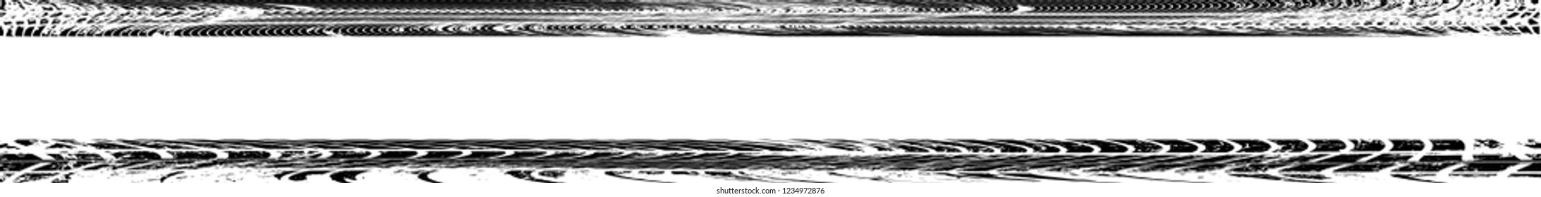 Vector Print Textured Tire Track . Design Element .Bike thread silhouette