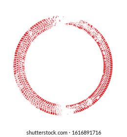 Vector Print Textured Tire Track . Design Element .Bike thread silhouette