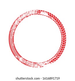 Vector Print Textured Tire Track . Design Element .Bike thread silhouette