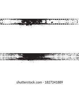 Vector Print Textured Tire Track . Design Element . Car tread silhouette . Mud splash grunge texture