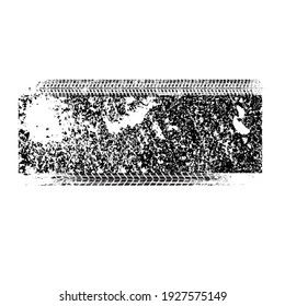 Vector Print Textured Tire Track . Design Element . Car tread silhouette . off road Mud splash grunge texture . 