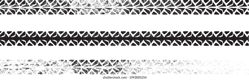Vector Print Textured Tire Track . Design Element .Bike thread silhouette