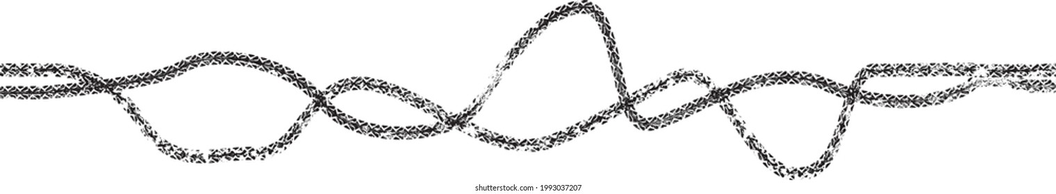 Vector Print Textured Tire Track . Design Element .Bike thread silhouette