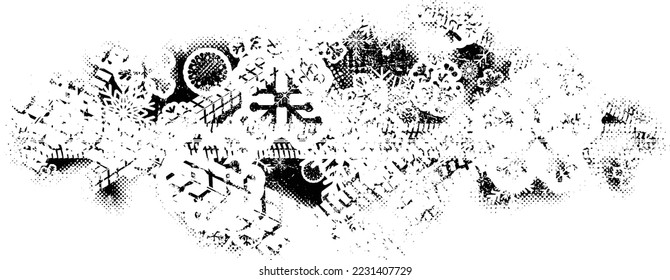 Vector Print Textured Tire Track banner. Design Element . Car tread silhouette . Mud splash grunge texture. Drift show