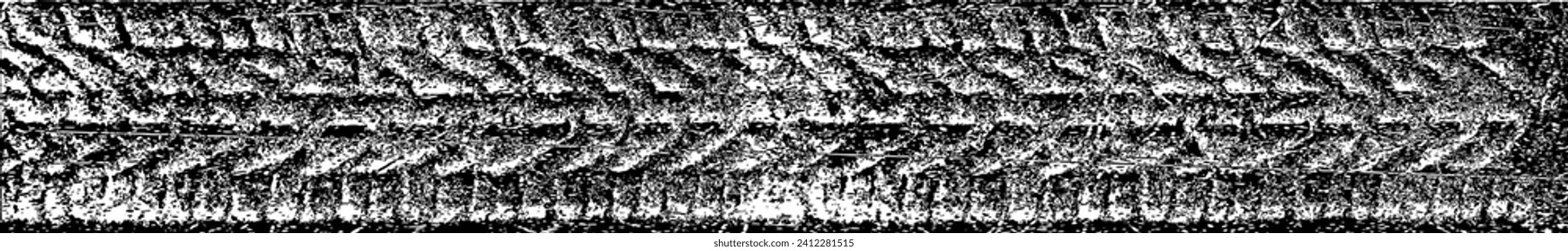 Vector Print Textured Tire Track . Design Element . Car tread silhouette . Mud splash grunge texture