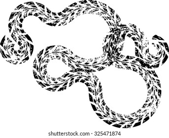 Vector Print Textured Tire Track .