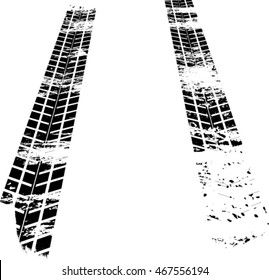 Vector Print Textured Tire Track .