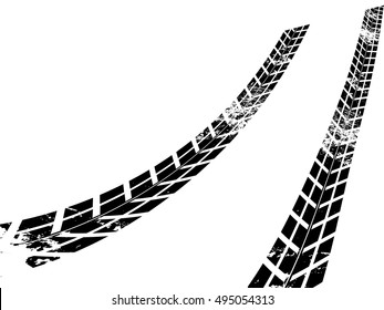 Vector Print Textured Tire Track Design Stock Vector (royalty Free 