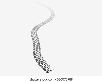 Vector Print Textured Tire Track . Design Element .Bike thread silhouette