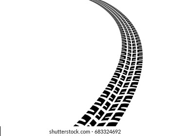 Vector Print Textured Tire Track .
