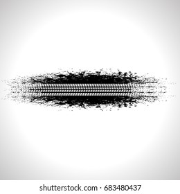 Vector Print Textured Tire Track .