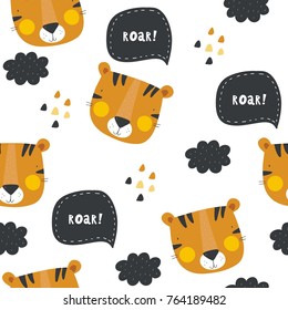 Imagen vectorial con Tigre para bebé