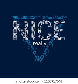Vektorgrafik ist für T-Shirt. Gestalten Sie die grafische Typografie für die Siebdruckmaschine. Stilvolles Wort und Slogan, Illustration künstlerische Kunst . Für Textil-Denim und Strickbekleidung in Mode. 