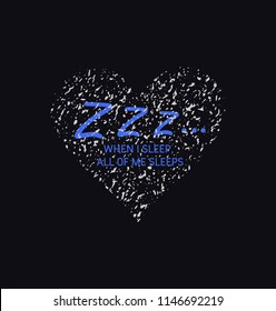 Vector print is for t-shirt. Design graphic typography for screen-printing press, 2 color. Stylized word and slogan,  illustration artistic art.  For textile  denim and knit clothes in fashion.