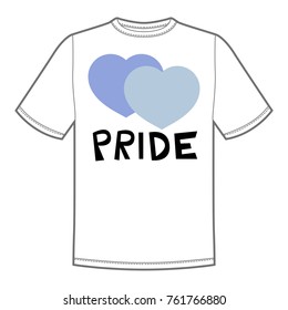 Vector print for t-shirt with Pride lgbt heart