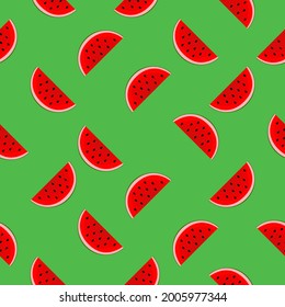 vector print of watermelons. seamless watermelons. pattern on clothing or print